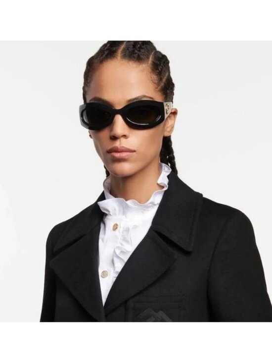 New Authentic GUCCI GG1247s 001 Black/Gold Oval sunglasses main image 5